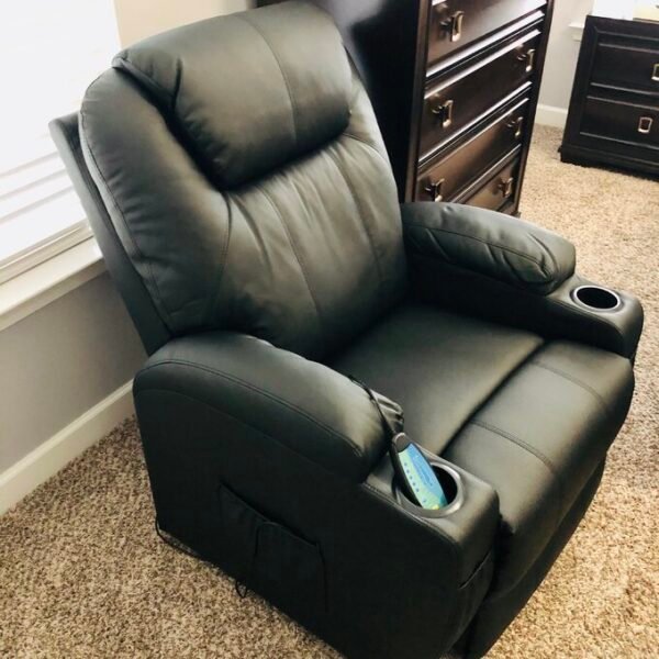 Faux Leather Power Lift Recliner Chair with Massage and Heating
