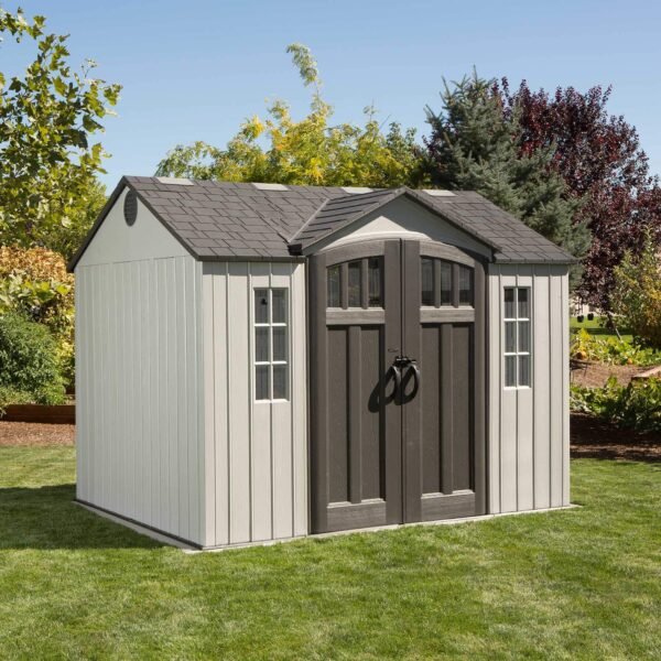 【Storage Shed】10 x 8 Ft. Storage Shed, Gray