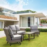 Outdoor 4 Pcs Furniture Sofa Sets PE Wicker Furniture