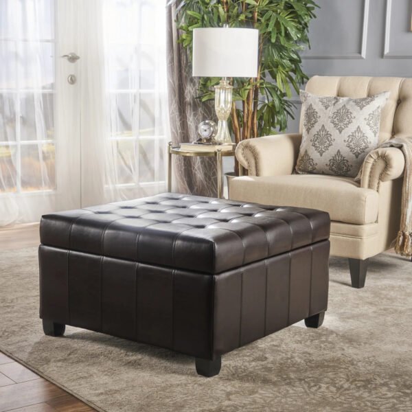 Francisville Vegan Leather Ottoman