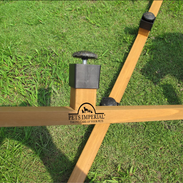 Insulated Wooden Dog Kennel Cedar Color with Support Rails and