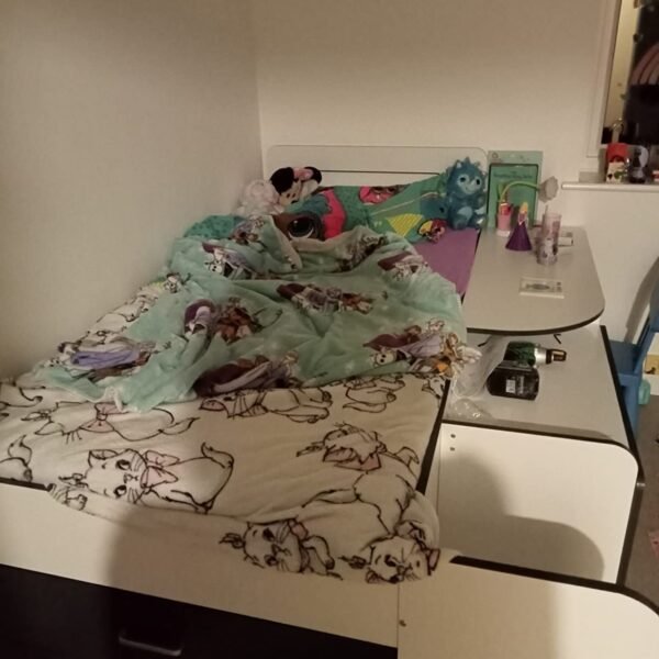 Julian Bowen Cookie Cabin Bed, White/Charcoal