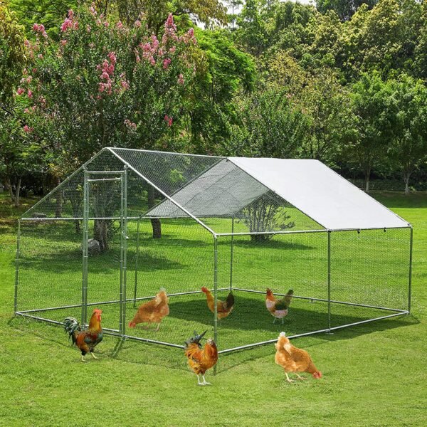 Extra Large Metal Chicken Coop Walkin Poultry Cage Rabbits