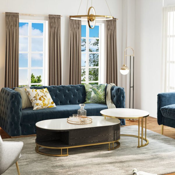 Dessa Sled/Frame 2 Nesting Coffee Tables with Storage