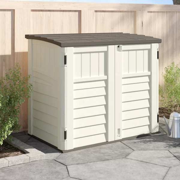 Outdoor 4'5"x2'9" Plastic Horizontal Storage Shed