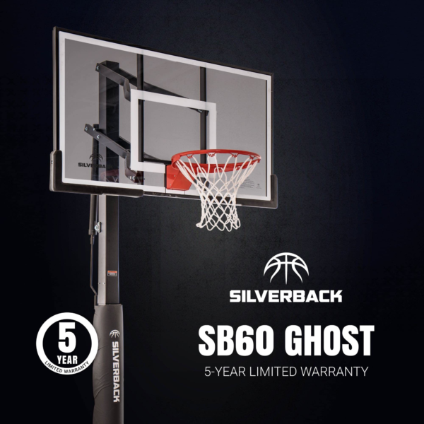 Ground Basketball Hoop with Adjustable-Height Tempered Glass
