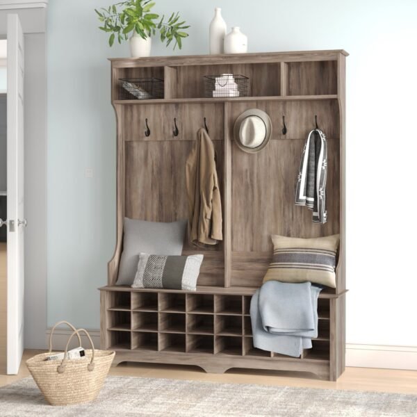 Gracie 60'' Wide Hall Tree with Bench