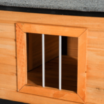 67" Large Wooden Cabin Style Elevated Dog House with Porch