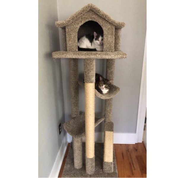 66" Solid Wood Cat Tree