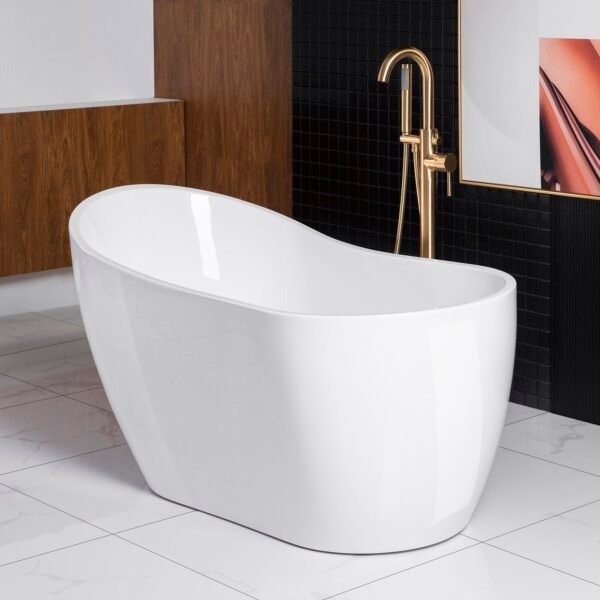 54" x 28" Freestanding Soaking Acrylic Bathtub