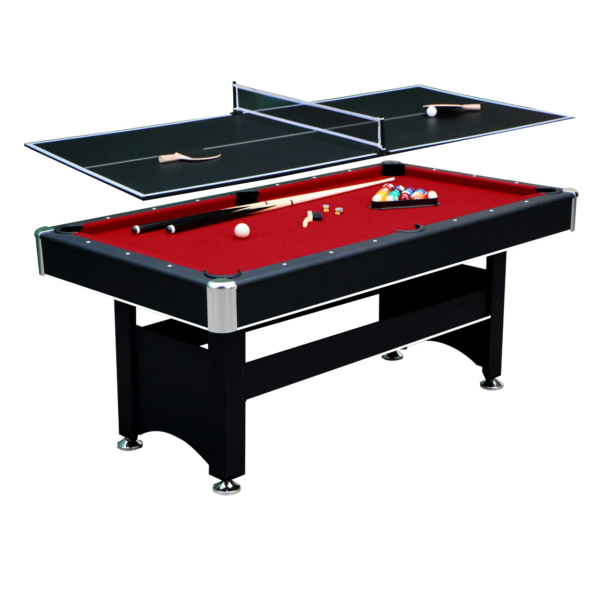 6-Ft Pool & Table Tennis Multigame Table for Family Recreation