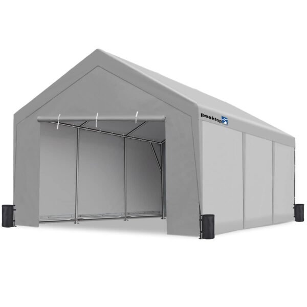 12x20 ft Upgraded Heavy Duty Carport with Removable Sidewalls