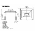 Duty Galvanized Steel Hardtop Wyndham Patio Gazebo with