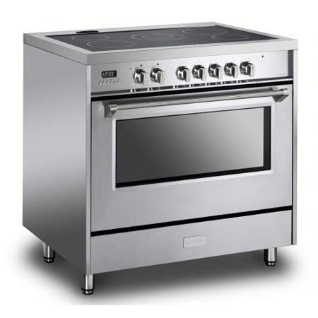 36 Inch 5.0 Cu Ft Electric Range Oven 5 Burners Dual Center
