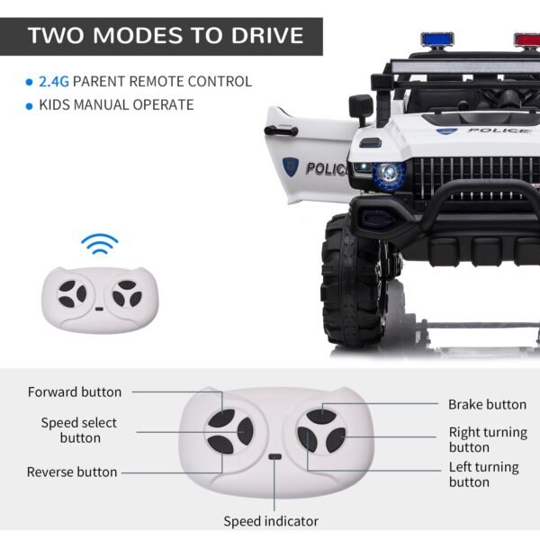 2-Seater Electric Ride on Police Car SUV Truck Toy