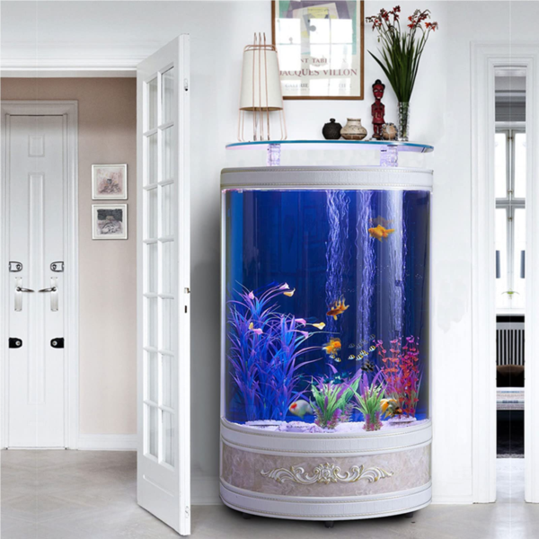 Semi-Circular Fish Tank Aquarium Living Room
