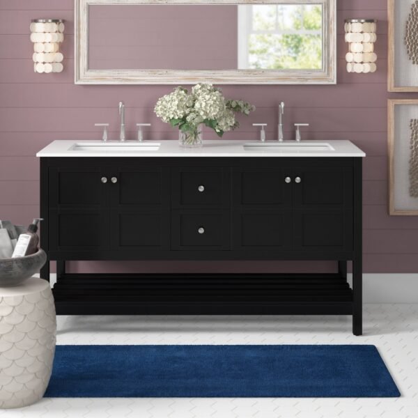 Biscayne 60" Double Bathroom Vanity Set