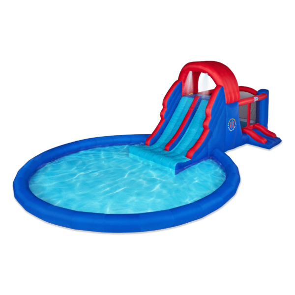 Dual Slide Roundabout Inflatable Water Park